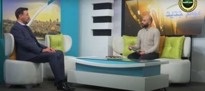 السيد مهدي حمدان، يتحدث عبر فضائية القدس التعليمية عن شروط المنح الصغيرة المخصصة لمؤسسات المجتمع