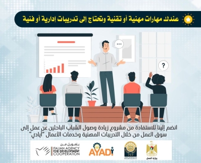 مشروع زيادة وصول الشباب الباحثين عن عمل إلى سوق العمل من خلال التدريبات المهنية وخدمات الأعمال